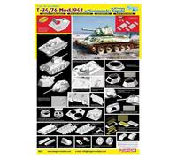 Dragon - 1/35 T-34/76 Mod. 1943 W/Commander Cupola No. 112 (11/21) (US IMPORT)