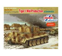 Dragon Models Tiger I Mid-Production Kit with Zimmerit (1/35 Scale)