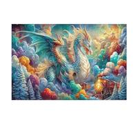 Dragon 1000 Pc Classic Jigsaw Puzzle Science Fiction Puzzle for Adults Hard Challenging Hobby Home Decor Poster Eco Friendly Material 1000 PCS