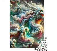 Dragon 1000 Pc Eco-Friendly Paper Cloud Dragons Puzzle Adult Hobbyists Portable Mind Decompression Fun 70x50cm/1000pcs