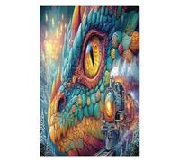 Dragon 1000 Pcs Jigsaw Puzzle Bundle Science Fiction Puzzle for Adults Teens 14+ Fun Family Game Mindful Activity Spring Gift Precision Cut Board 1000 PCS