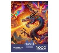 Dragon 1000 Piece Divine Dragon Jigsaw Puzzles for Adults Challenging for Challenging Family Activity Games Colorful for Home Decor Gifts 38x26cm/1000pcs