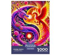 Dragon 1000 Piece Divine Dragon Jigsaw Puzzles Handwork Puzzle Educational Challenge Adults Age 12 Years Up - Challenge Edition for Home Decor Gifts 70x50cm/1000pcs