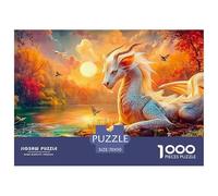Dragon 1000 Piece Divine Dragon Jigsaw Puzzles Handwork Puzzle Educational Challenge for Challenging Family Activity Games Colorful for Home Decor Gifts 70x50cm/1000pcs
