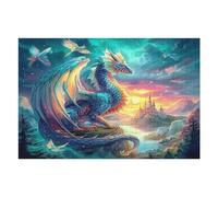Dragon 1000 Piece Jigsaw Puzzle for Adults Teens Science Fiction Post Work Wind Down Mind Calming Whimsical Design for Friends 1000 PCS