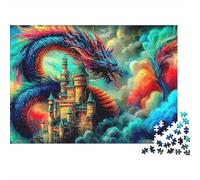 Dragon 1000 Piece Jigsaw Puzzle for Kids And Adults Fantasy Dragon Colourful Jigsaws Challenge Games Creativity & Gift Giving 38x26cm/1000pcs