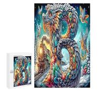 Dragon 1000 Piece Jigsaw Puzzles Adults Kids Science Fiction Jigsaws Weekend Get-Together Whimsical Design Friends Stress Buster 1000 PCS