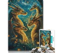Dragon 1000 Piece Jigsaw Puzzles for Adults,Stress Reliever Difficult Challenge Deal As Gifts for The Whole Family (50x75cm)