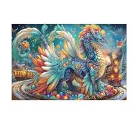 Dragon 1000 Piece Premium Jigsaw Puzzle Science Fiction Adult Jigsaws Brain Training Hobby Home Decor Winter Gift Unique Shaped Eco Friendly Material 1000 PCS