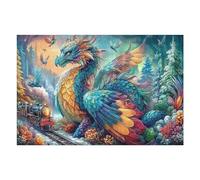 Dragon 1000 Piece Premium Jigsaw Puzzle Science Fiction Adult Jigsaws Brain Training Hobby Home Decor Winter Gift Unique Shaped Recycled Cardboard 1000 PCS