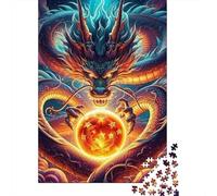 Dragon 1000 Pieces Eco-Friendly Paper Dragons with Orb Puzzle Adult Hobbyists Portable Mind Decompression Hours Fun 52x38cm/1000pcs