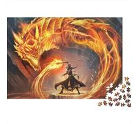 Dragon 1000 Pieces Jigsaw Puzzle for Adults - Cool Premium Wooden Difficult Puzzles, Family Game Night Gift, Wall Art Home Decor, Relaxing Therapy Toy 1000pcs (75x50cm)