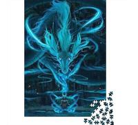 Dragon 1000 Pieces Jigsaw Puzzle for Adults - Cool Premium Wooden Difficult Puzzles, Family Game Night Gift, Wall Art Home Decor, Relaxing Therapy Toy 1000pcs (75x50cm)