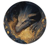 Dragon 1000pcs (67.5x67.5cm) Erwachsenenpuzzle - Gold Coins in The Dark Cave Erwachsenenpuzzle DIY-Puzzlespielzeug