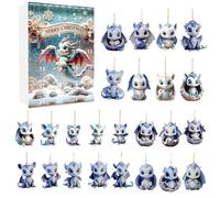 Dragon 2024 | 2D Flat Acrylic Flying Dragon Christmas | 24-Days Christmas Countdown Calendar 2024 | Dragon Hanging Ornaments for Christmas Tree Decorations