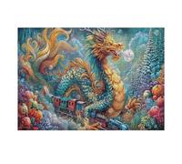 Dragon 300 Piece Complete Jigsaw Puzzle Set Science Fiction Teens Beginners Educational Challenge Puzzle Fans Group Play Anniversary Fathers Thick Cardboard 300 PCS