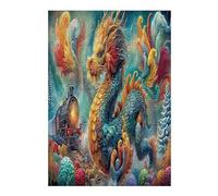 Dragon 300-piece Jigsaw Puzzle Bundle Science Fiction Family Puzzle Lovers Brain Training Mindful Activity Spring Recycled Cardboard 300 PCS