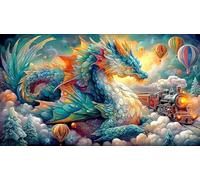 Dragon 300 Piece Jigsaw Puzzle for Adults Science Fiction Meditation Aid Mindful Practice Detailed Design for Yoga Enthusiasts 300 PCS