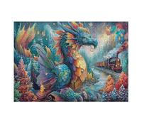 Dragon 300 Piece Jigsaw Puzzle for Adults Science Fiction Rainy Day Activity Mindful Relaxation Precision Cut Pieces Unique Gift Wall Art Decor 300 PCS