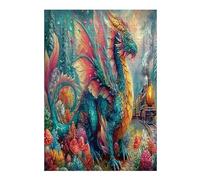 Dragon 300 Piece Jigsaw Puzzle for All Ages Science Fiction Idea Spooky Fun High Resolution Print Home Decor Stress Relief 300 PCS