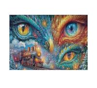 Dragon 300 Piece Premium Jigsaw Puzzle Science Fiction Adult Jigsaws Brain Training Hobby Home Decor Winter Gift Unique Shaped Recycled Cardboard 300 PCS