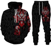 Dragon 3D Printed Men's Hoodies/Trousers/Tracksuit Long Sleeve Warm Sports Suits, Dragon1., XXXXXL
