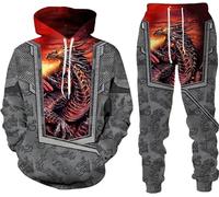 Dragon 3D Printed Men's Hoodies/Trousers/Tracksuit Long Sleeve Warm Sports Suits, Dragon6., XL