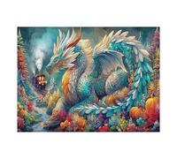 Dragon 500 Pc Classic Jigsaw Puzzle Science Fiction Puzzle for Adults Hard Challenging Hobby Home Decor Poster High-grade Rigid Cardboard 500 PCS