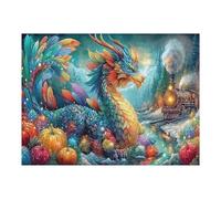 Dragon 500 Piece Count Premium Jigsaw Puzzle Science Fiction For Adults Teens 14+ Concentration Training Indoor Game Family Game Night Creativity Gift Giving 500 PCS