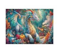 Dragon 500 Piece Jigsaw Puzzle for Adults Science Fiction Rainy Day Activity Mindful Relaxation Precision Cut Pieces Unique Gift Wall Art Decor 500 PCS
