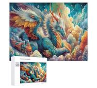 Dragon 500 Piece Jigsaw Puzzles Adults Kids Science Fiction Jigsaws Weekend Get-Together Whimsical Design Friends Stress Buster 500 PCS
