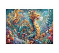Dragon 500 Piece Premium Jigsaw Puzzle Science Fiction Adult Jigsaws Brain Training Hobby Home Decor Winter Gift Unique Shaped Recycled Material 500 PCS