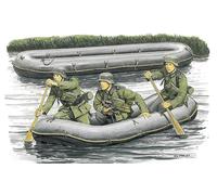 Dragon 6076 - 1/35 WWII German Figures Storm Pioneers With Inflatable Boat - New