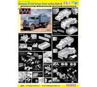 Dragon 6828 1/35 WWII Opel Blitz 3T 4x2 Cargo Truck W/2cm Flak 38 Kit New