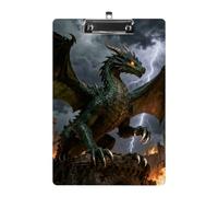 Dragon Acrylic Clipboard A4 Letter Size Standard Clipboard with Metal Profile Clip, Hanging File Holder for Teacher, Social Worker, Office Supplies 8.5 X 12.5 Inch