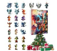 Dragon Advent 2025, Acrylic Christmas Countdown Ornaments | Home Decorations for Birthday Thanksgiving Apartment Dormitory School Room Offices Party Home