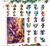 Dragon Advent 2025, Acrylic Dragon Christmas Ornaments, Car Decorations for Offices Classroom Car Home School Dormitory Room Thanksgiving Party Holiday Apartment