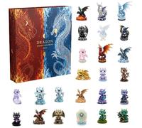 Dragon Advent Calendar 2025, 24 Days Christmas Countdown with Mini Dragon & Egg Ornaments, Fantasy Themed Collectible Decoration for Christmas Tree, Magical Gift for Lovers