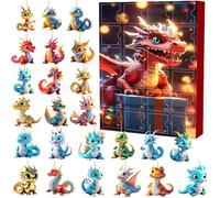 Dragon Advent Calendar 2025, Christmas Countdown Set with 24 Ornament Pendants, Holiday Tree Decorations (06)