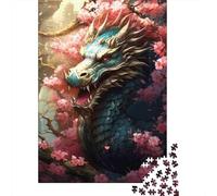 Dragon Amid Blossoms 1000 Piece Adults Puzzle Kids Age Games Puzzle Game Difficult Impossible Challenge High Difficulty 38x26cm/1000pcs
