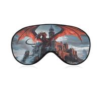 Dragon and Castle Soft Sleep Eye Mask with Adjustable Strap Breathable Sleeping Eyeshade Cute Eyes Shade