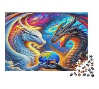 Dragon And Earth Jigsaw Puzzles 1000Pc Recycled Material Fantasy Art Puzzle for Kids Fun Present & Activity for Home Ideal for Child‘s Birthday Gift 70x50cm/1000pcs