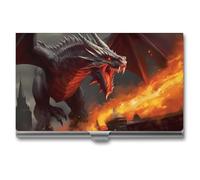 Dragon and Human War Business Card Holder for Men Women