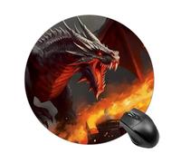 Dragon And Human War Round Mouse Pad for Office Home