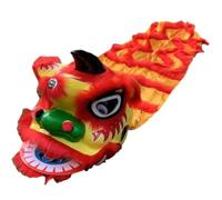 Dragon And Lion Dance Prop 9 Inch Lion Dance Performance Dragon Folk Art Awakening Outdoor Activity Crafts For Performance(Rosso)