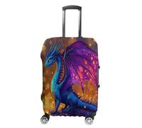 Dragon and Mushroom Luggage Case Cover Protective Suitcase Covers Anti Scratch Baggage Washable Fits 19-32 Inch XL