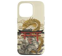 Dragon and Nine Tailed Fox Japanese Mythology Art Print Case for iPhone 13 Pro