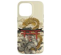 Dragon and Nine Tailed Fox Japanese Mythology Art Print Case for iPhone 14 Pro Max