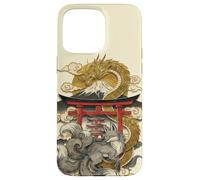 Dragon and Nine Tailed Fox Japanese Mythology Art Print Case for iPhone 15 Pro Max