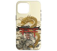 Dragon and Nine Tailed Fox Japanese Mythology Art Print Case for iPhone 16 Pro Max